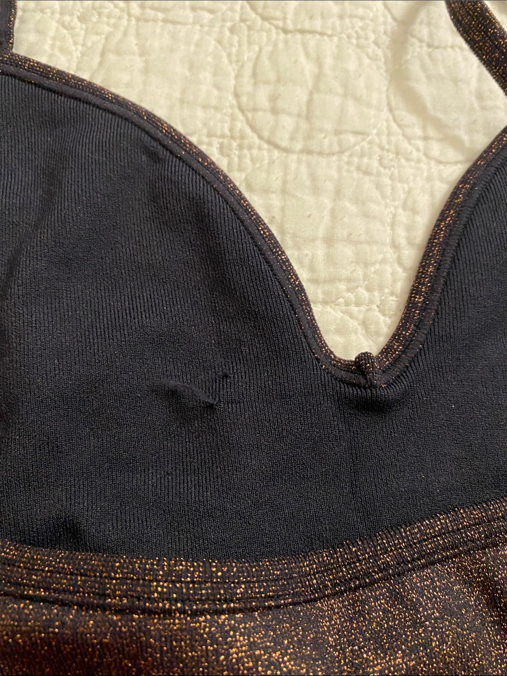 SKIMS Shimmery Bralette in Dark Brown - Picture 7 of 7